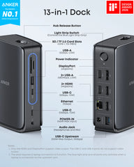 A Photo Of Anker Nano Docking Station (13-in-1, Triple Display, Built-In Removable Hub)