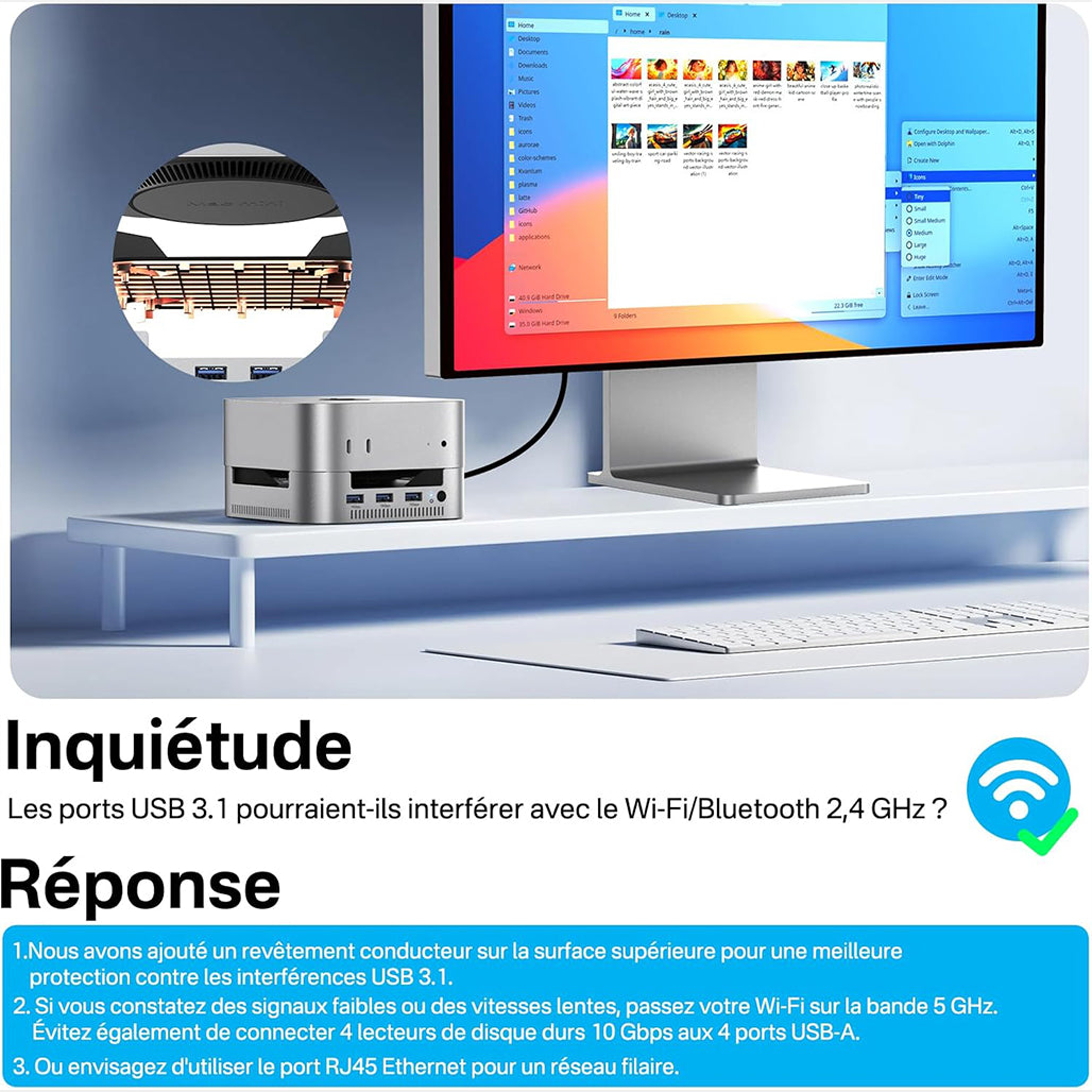 A Photo Of ACASIS 40Gbps Mac Mini M4 Dock & Stand with Dual NVMe SSD Enclosure