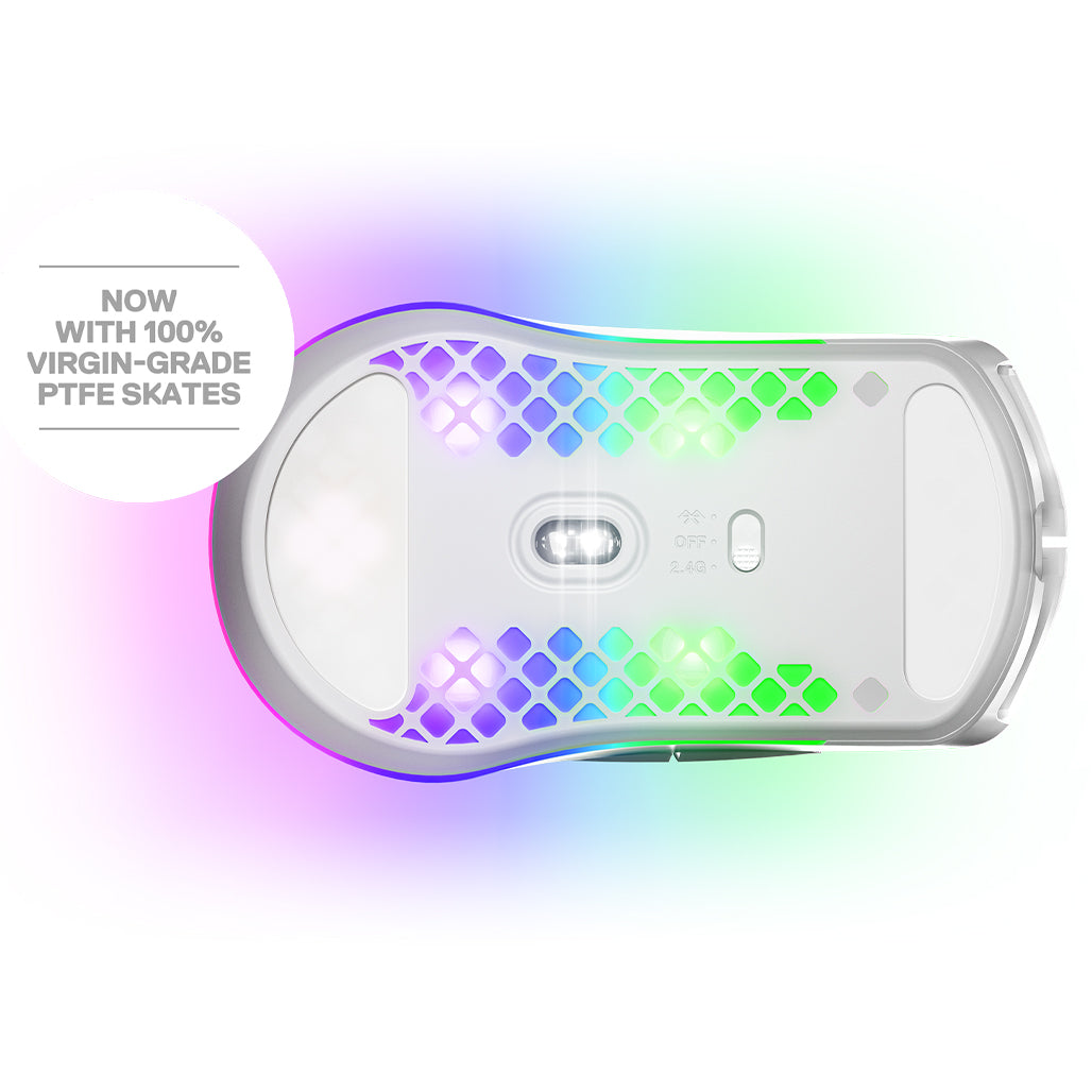 A Photo Of SteelSeries Aerox 3 Snow - Wireless Ultra-Lightweight Gaming Mouse