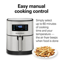 A Photo Of Hamilton Beach Digital Air Fryer with Nonstick Basket 5.6L