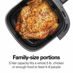 A Photo Of Hamilton Beach Digital Air Fryer with Nonstick Basket 5.6L