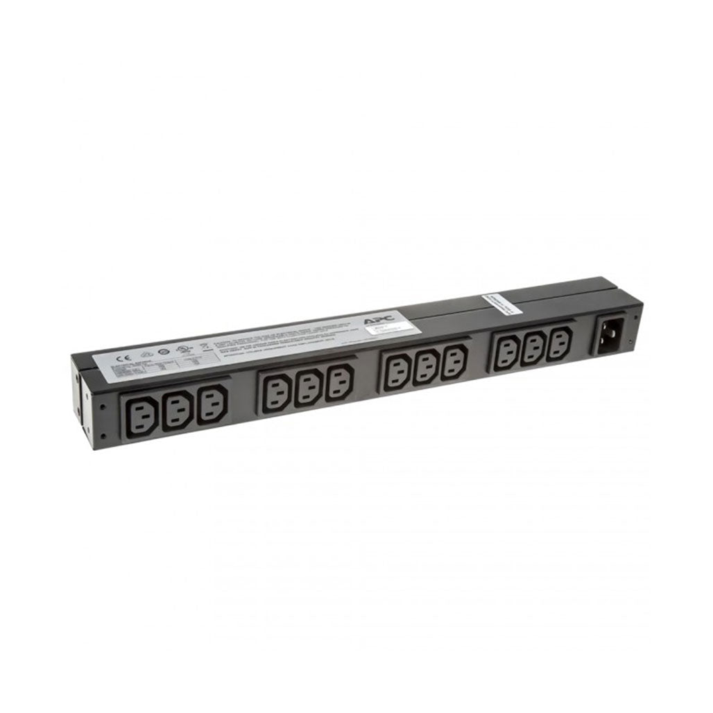A Photo Of APC NetShelter Basic Rack PDU - 1U, 1PH, 3.7kW 230V / 3.3kW 208V, 12 x C13 Outlets, C20 Cord