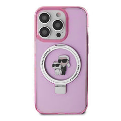A Photo Of Karl Lagerfeld - iPhone 15 Pro Ring Stand Case Karl & Choupette NFT