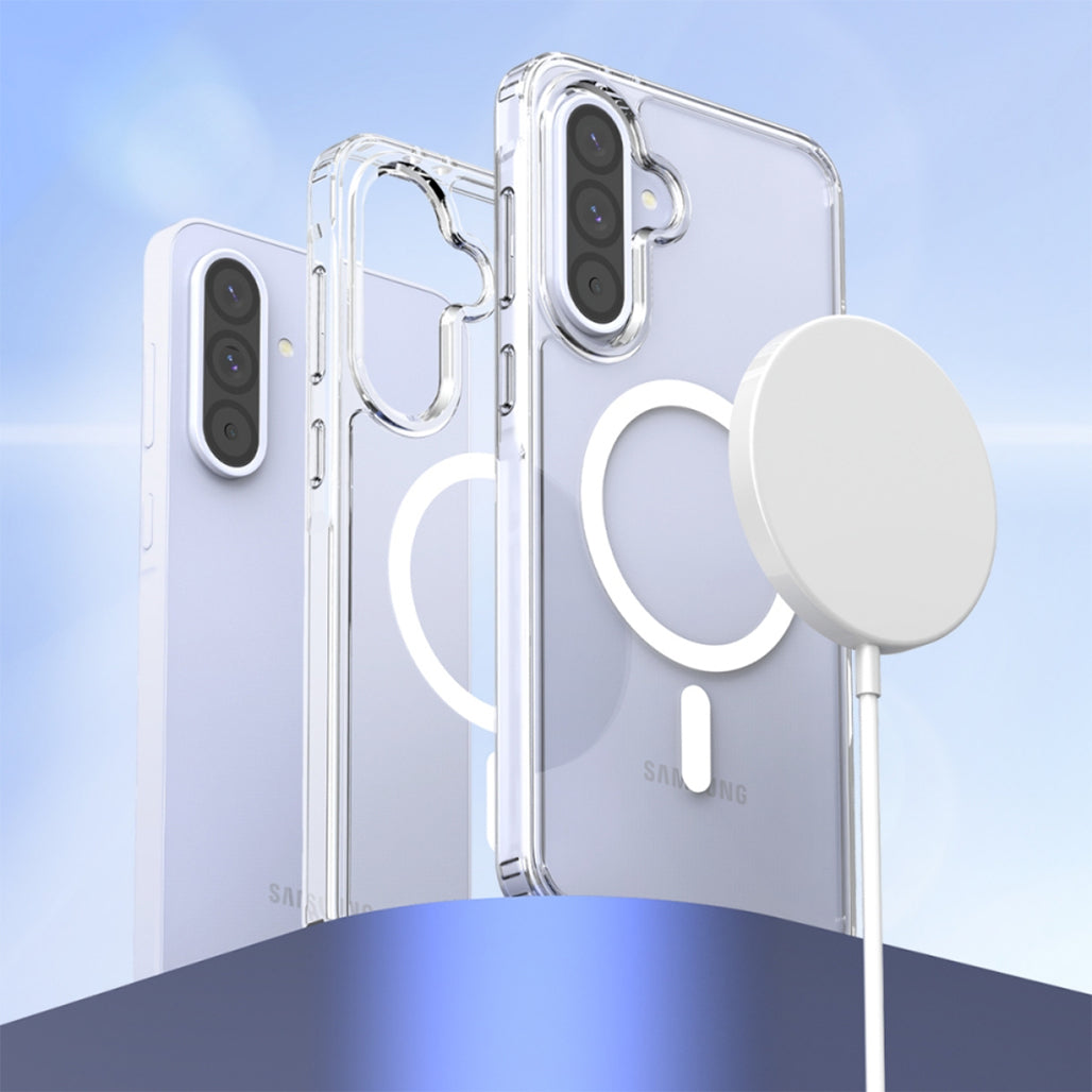 A Photo Of ARAREE Duple M Case for Samsung Galaxy A36 – Clear, Magnetic, Anti-Yellowing UV Coating, Durable Protection