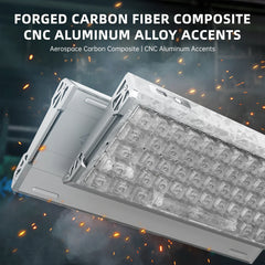 A Photo Of ATTACK SHARK R68 HE Carbon Fiber Rapid Trigger Keyboard – 60% Wired 8KHz Magnetic Gaming Keyboard