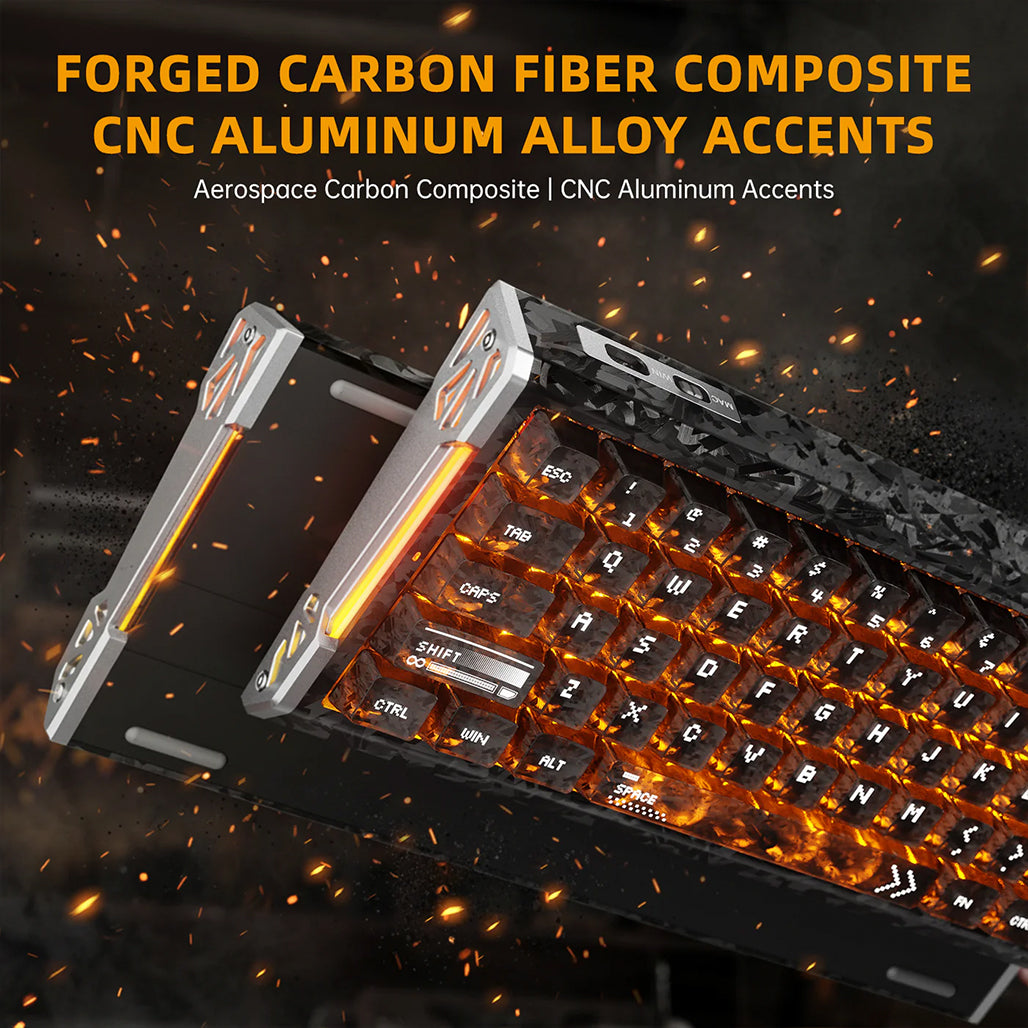 A Photo Of ATTACK SHARK R68 HE Carbon Fiber Rapid Trigger Keyboard – 60% Wired 8KHz Magnetic Gaming Keyboard
