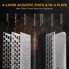 A Photo Of ATTACK SHARK R68 HE Carbon Fiber Rapid Trigger Keyboard – 60% Wired 8KHz Magnetic Gaming Keyboard