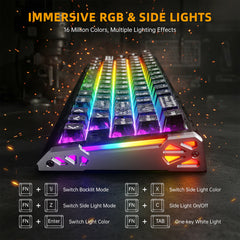 A Photo Of ATTACK SHARK R68 HE Carbon Fiber Rapid Trigger Keyboard – 60% Wired 8KHz Magnetic Gaming Keyboard