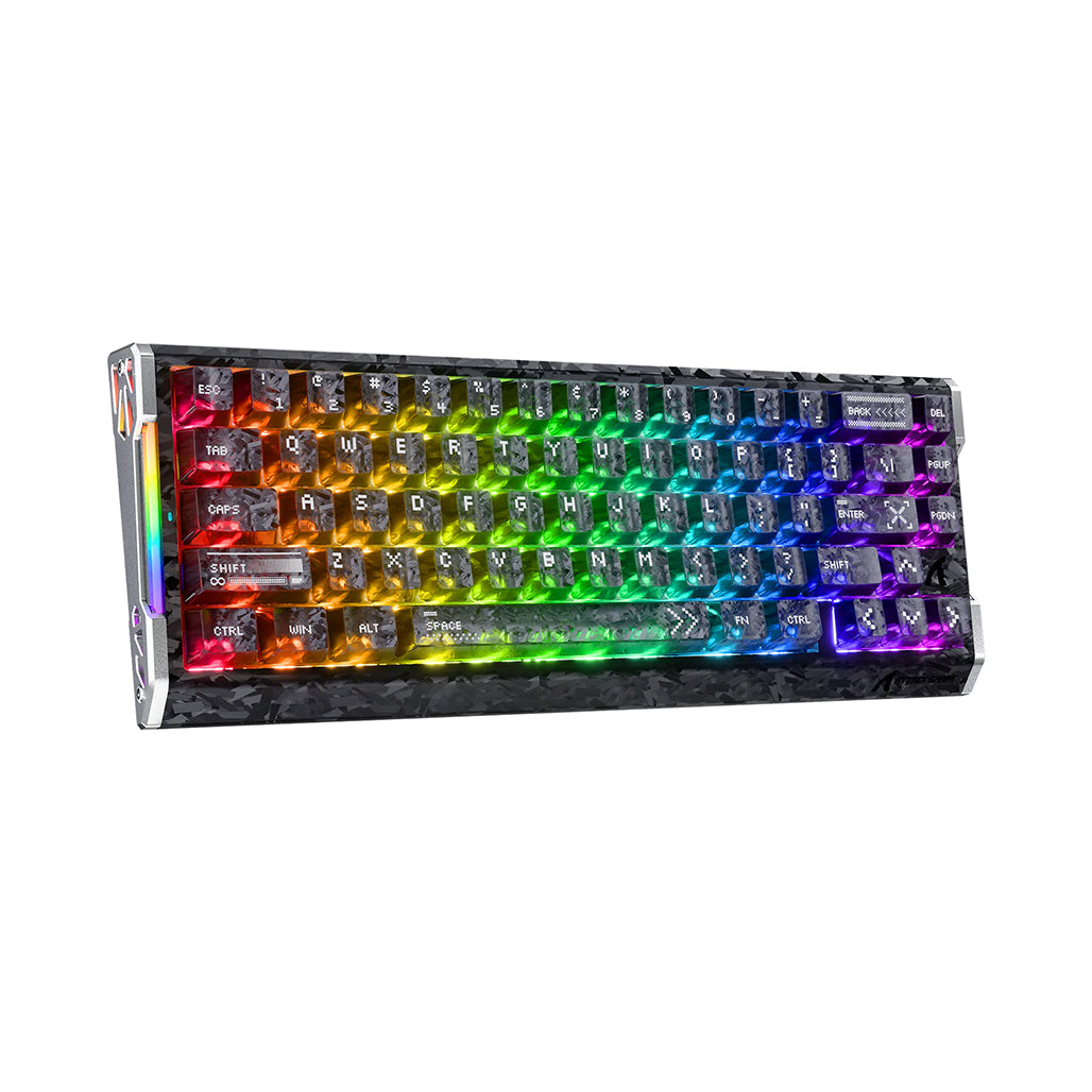 A Photo Of ATTACK SHARK R68 HE Carbon Fiber Rapid Trigger Keyboard – 60% Wired 8KHz Magnetic Gaming Keyboard