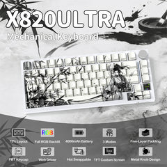A Photo Of Attack Shark X820 Ultra - 75% Tri-Mode Gasket Wireless Mechanical Gaming Keyboard