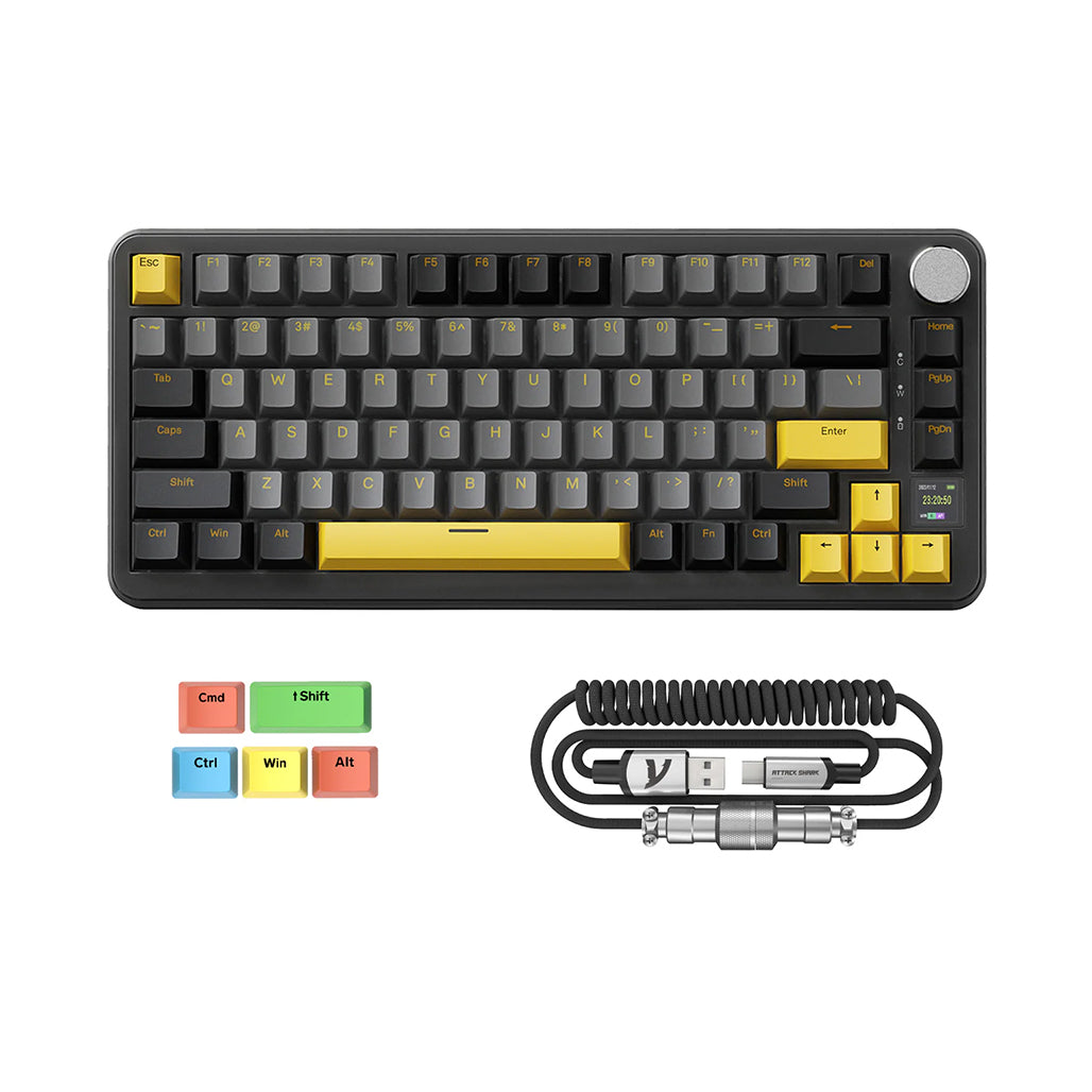 A Photo Of Attack Shark X85 Pro - 75% Wireless Mechanical Gaming Keyboard - Blueberry Switch (Linear)