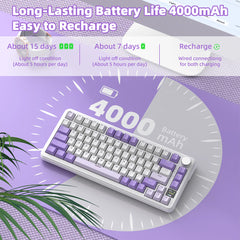 A Photo Of Attack Shark X85 Pro - 75% Wireless Mechanical Gaming Keyboard - Blueberry Switch (Linear)