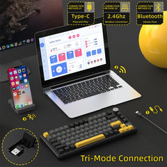 A Photo Of Attack Shark X85 Pro - 75% Wireless Mechanical Gaming Keyboard - Blueberry Switch (Linear)