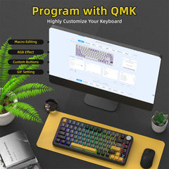 A Photo Of Attack Shark X85 Pro - 75% Wireless Mechanical Gaming Keyboard - Blueberry Switch (Linear)