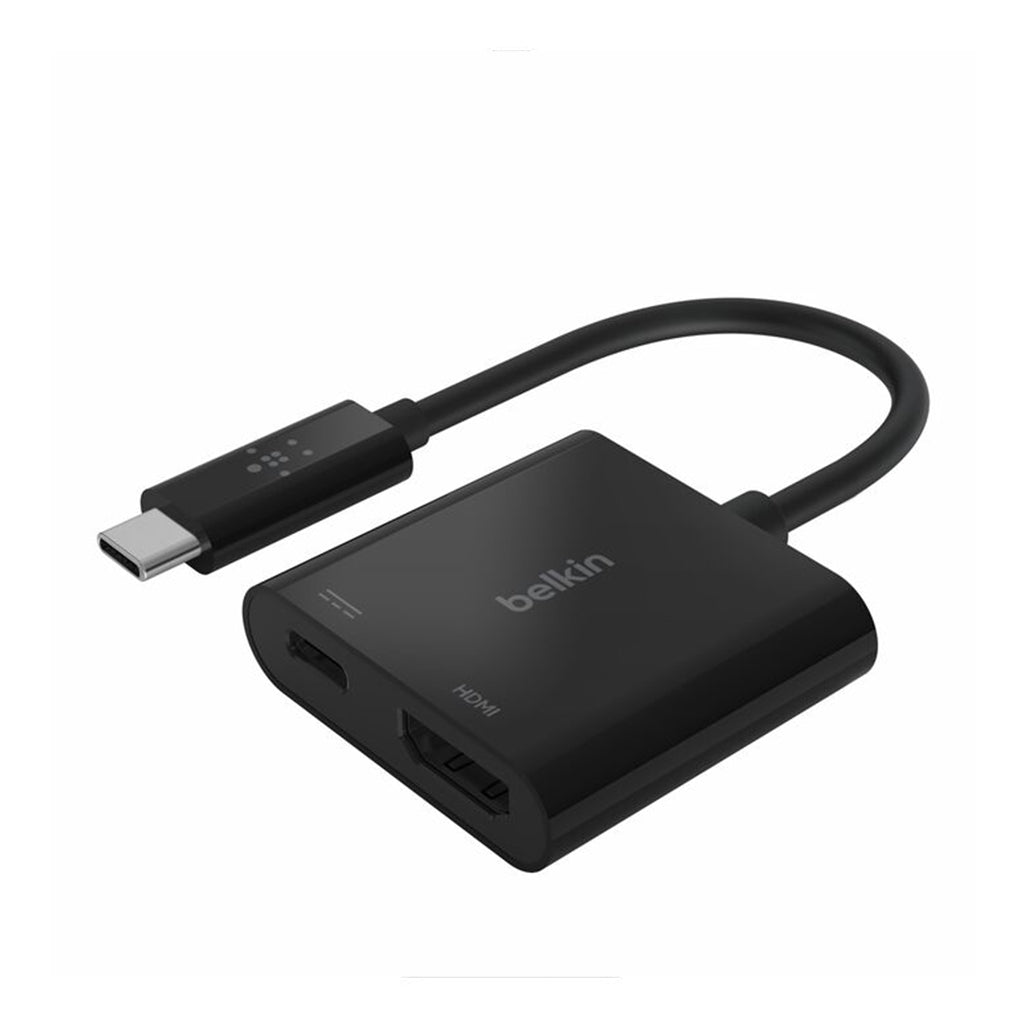 A Photo Of Belkin USB-C to HDMI and Charging Adapter – 4K 60Hz UHD Video, 60W Power Delivery, Universal Compatibility
