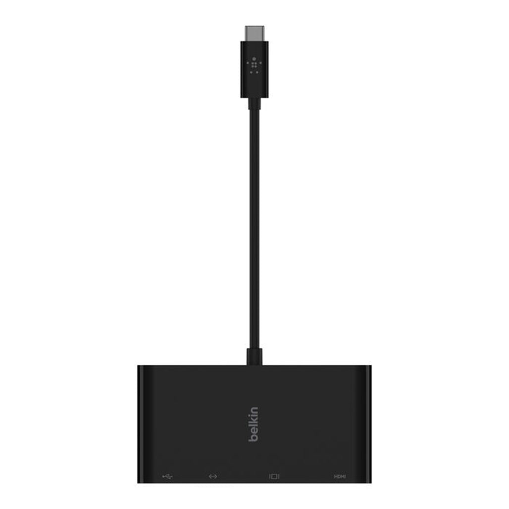 A Photo Of Belkin USB-C 4-in-1 Hub with 4K HDMI, VGA, Ethernet & USB-A – Universal Multiport Adapter for Mac & Windows