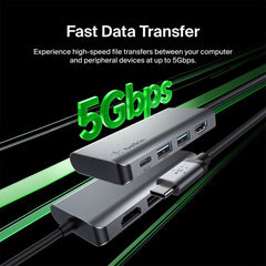 A Photo Of Belkin USB-C 4-in-1 Multiport Adapter with 100W PD, 4K HDMI, USB-A & Gigabit Ethernet – Compact & Travel-Friendly Hub