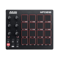 AKAI MPD218 - USB MIDI Pad Controller – 16 Backlit MPC Pads, DAW Integration, Software Suite Included