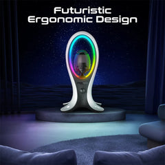 A Photo Of Promate Alpha-X - High-Fidelity TWS RGB Speaker with Headphone Stand & USB Hub