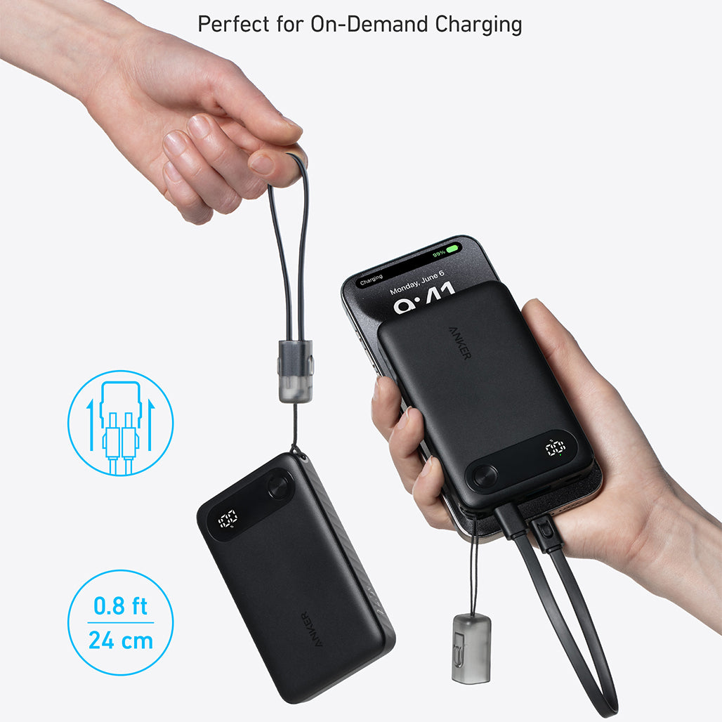 A Photo Of Anker A1257H11 10,000mAh Power Bank – 22.5W Fast Charging Portable Charger (Black)