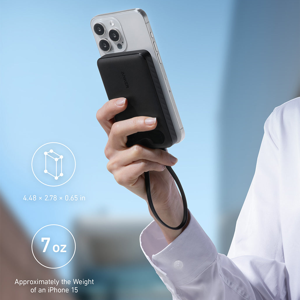 A Photo Of Anker A1257H11 10,000mAh Power Bank – 22.5W Fast Charging Portable Charger (Black)