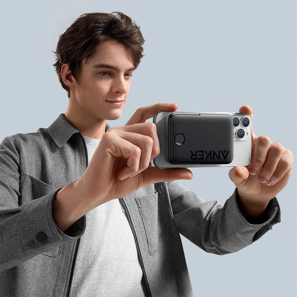 A Photo Of Anker Power Bank 322 MagGo 5000mAh MagSafe Portable Charger A1618 – Wireless Charging with Foldable Stand