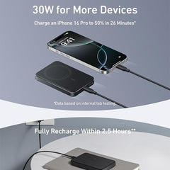 A Photo Of Anker MagGo Ultra-Slim 10000mAh Qi2 Certified 15W Power Bank - Wireless Charging for iPhone and More