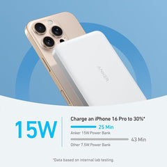 A Photo Of Anker MagGo Ultra-Slim 10000mAh Qi2 Certified 15W Power Bank - Wireless Charging for iPhone and More