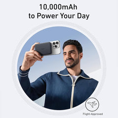 A Photo Of Anker MagGo Ultra-Slim 10000mAh Qi2 Certified 15W Power Bank - Wireless Charging for iPhone and More
