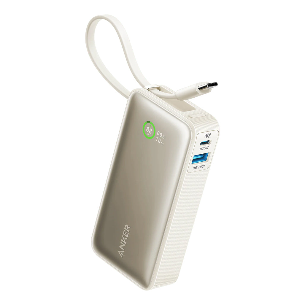 A Photo Of Anker Nano Power Bank with Built-In USB-C Cable (30W, 10,000mAh) – Fast Charging for Phones, Tablets, and Laptops