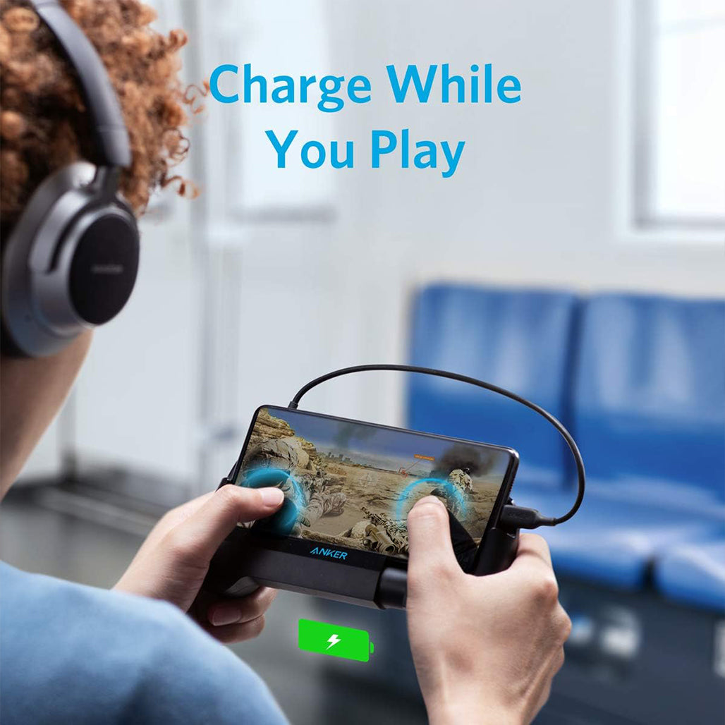 A Photo Of Anker PowerCore Play 6K Mobile Gaming Controller with 6700mAh Power Bank, Cooling Fan & Adjustable Grip – Gamepad for Android & iOS Smartphones