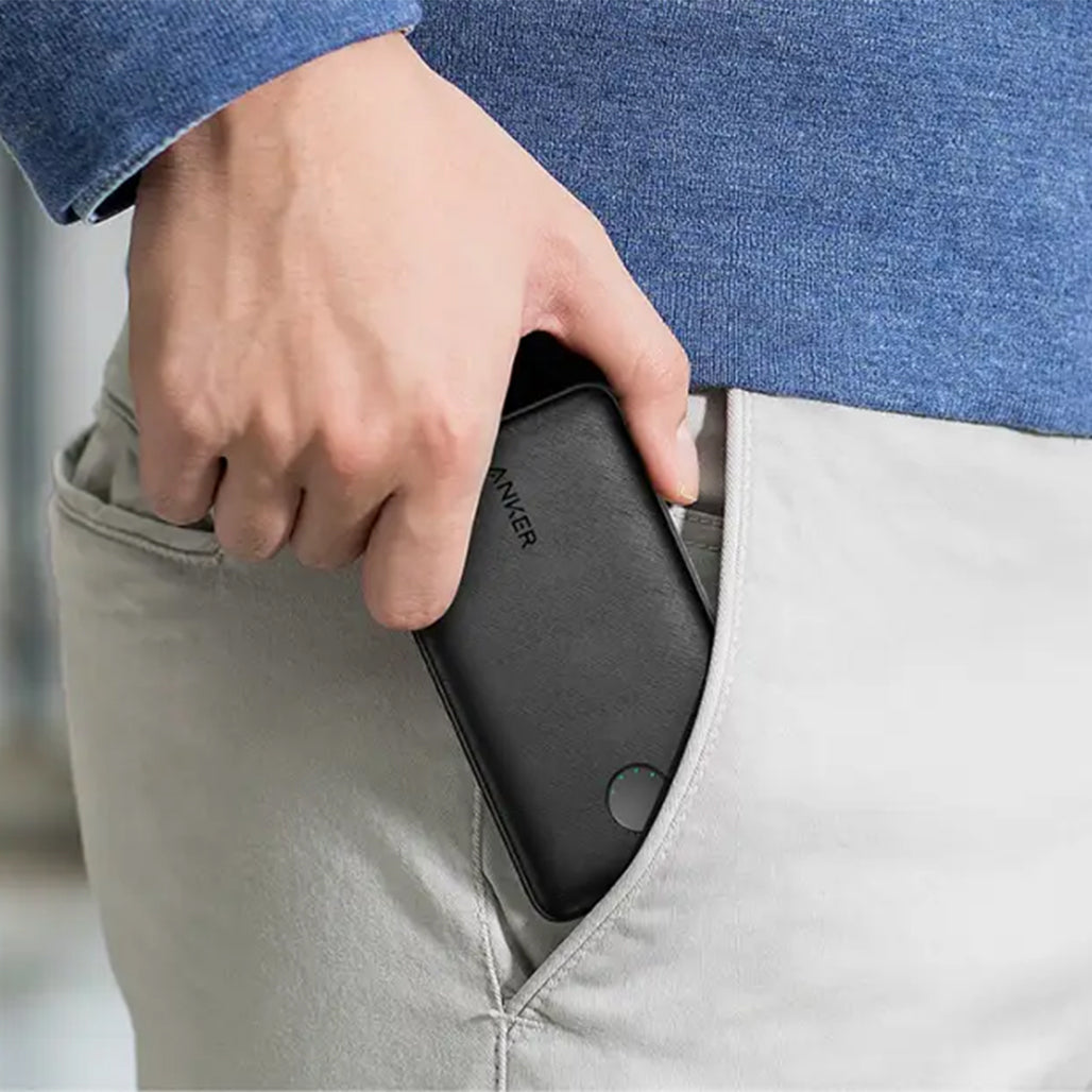 A Photo Of Anker PowerCore Select 10000mAh Portable Charger – Dual USB Power Bank for iPhone, Samsung & More, Compact & High-Speed Charging, Black