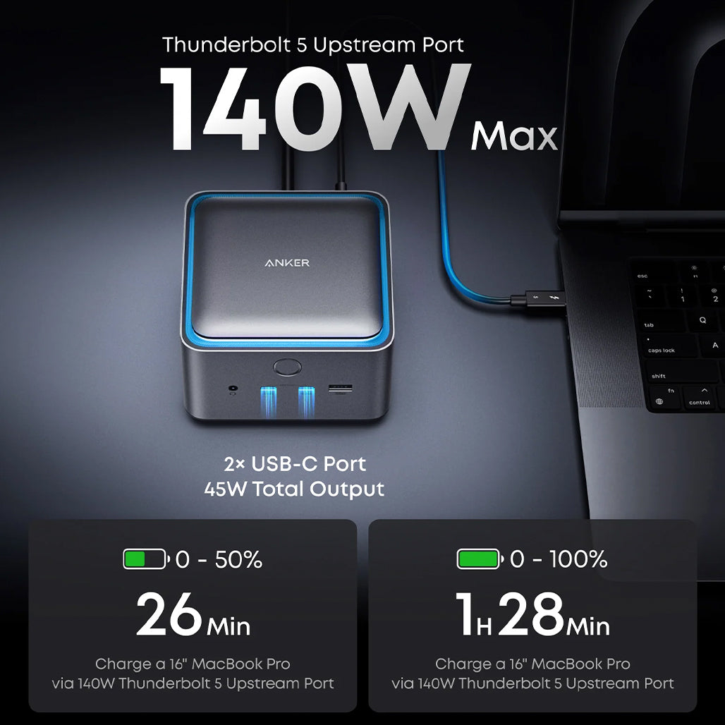 A Photo Of Anker Prime TB5 Thunderbolt 5 Docking Station 14-in-1 with 8K Display Support