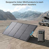 Anker SOLIX PS400 400W Portable Solar Panel – Foldable, Waterproof, High-Efficiency Charger for RVs, Camping & Emergency Backup