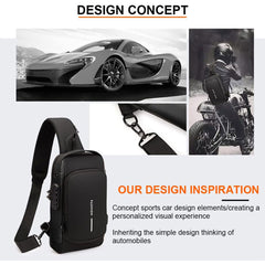 A Photo Of Dwenles Anti-Theft Crossbody Sling Bag: Waterproof Chest Daypack with USB Charging