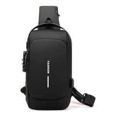 A Photo Of Dwenles Anti-Theft Crossbody Sling Bag: Waterproof Chest Daypack with USB Charging