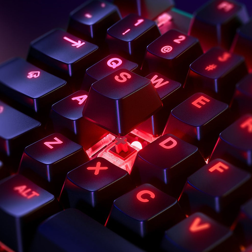 A Photo Of SteelSeries Apex 7 TKL Mechanical Gaming Keyboard with OLED Smart Display and Red Switches