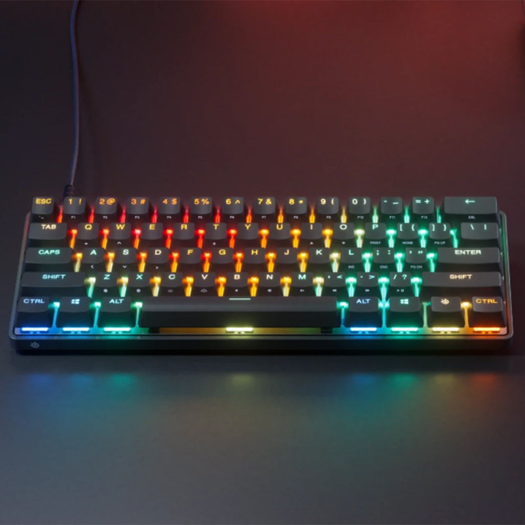 A Photo Of SteelSeries Apex Pro MiniGen 3 - Compact Wired Gaming Keyboard with OmniPoint 3.0 Magnetic Switches & RGB