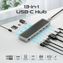 Promate 4K@60Hz Triple Display Multi-Port USB-C Docking Station