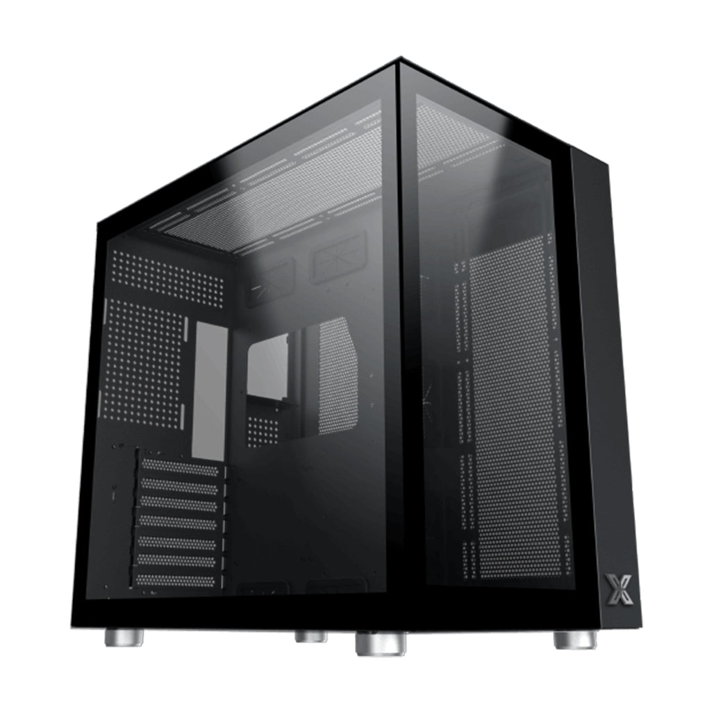 A Photo Of Xigmatek Aquarius Pro | Mesh Airflow Mid-Tower with Vertical GPU Support