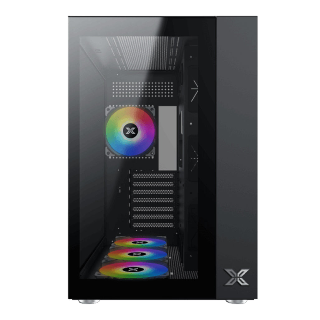 A Photo Of Xigmatek Aquarius Pro | Mesh Airflow Mid-Tower with Vertical GPU Support