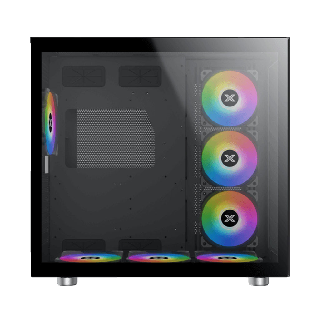 A Photo Of Xigmatek Aquarius Pro | Mesh Airflow Mid-Tower with Vertical GPU Support