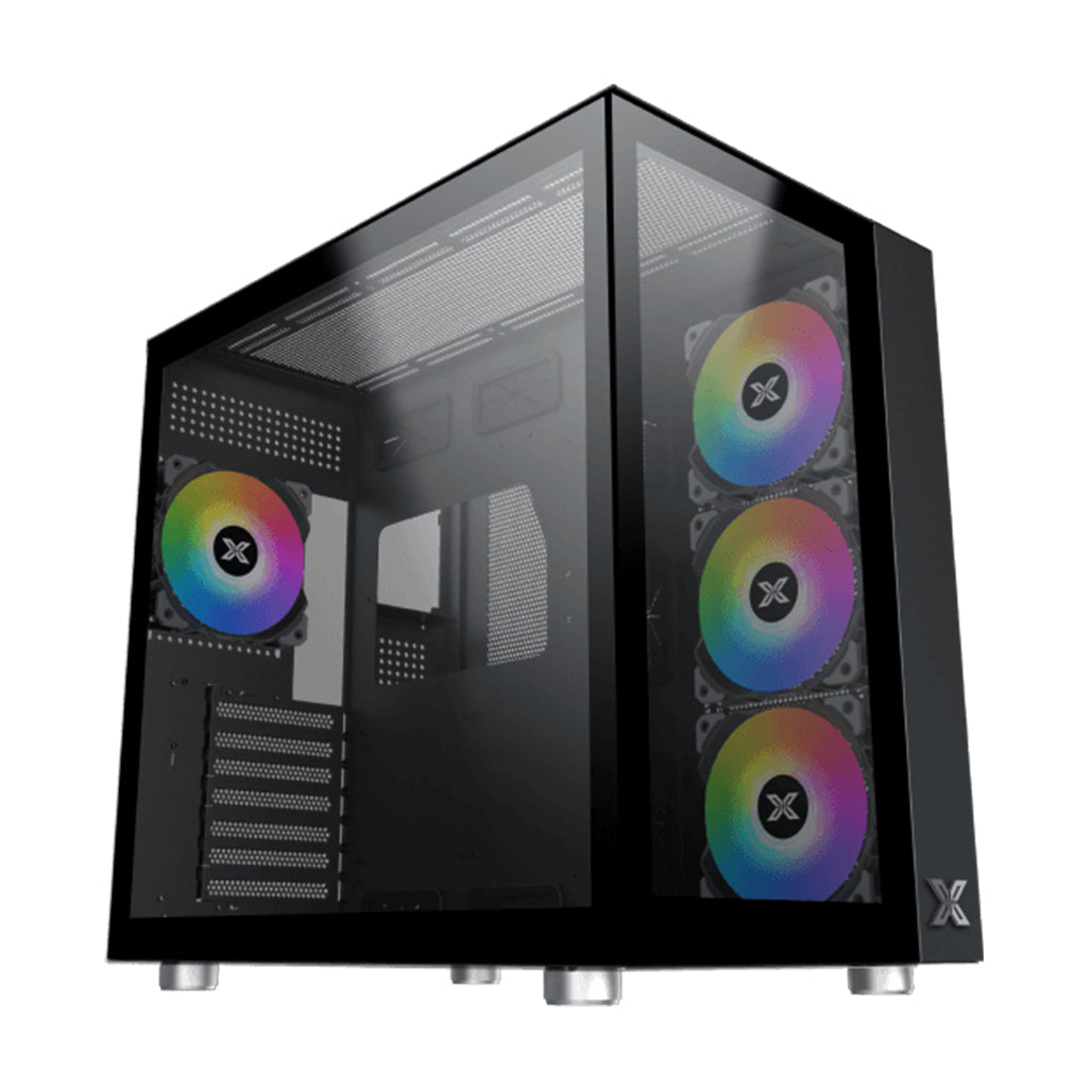 A Photo Of Xigmatek Aquarius Pro | Mesh Airflow Mid-Tower with Vertical GPU Support