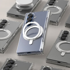 A Photo Of Araree Nukin 360 M Stand Case for Samsung Galaxy Z Fold 7- 360° Rotating MagSafe Kickstand – Clear