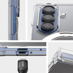 A Photo Of Araree Nukin 360 M Stand Case for Samsung Galaxy Z Fold 7- 360° Rotating MagSafe Kickstand – Clear