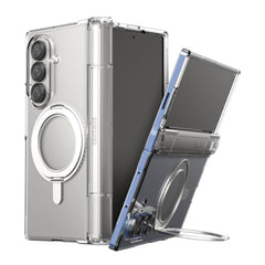 A Photo Of Araree Nukin 360 M Stand Case for Samsung Galaxy Z Fold 7- 360° Rotating MagSafe Kickstand – Clear