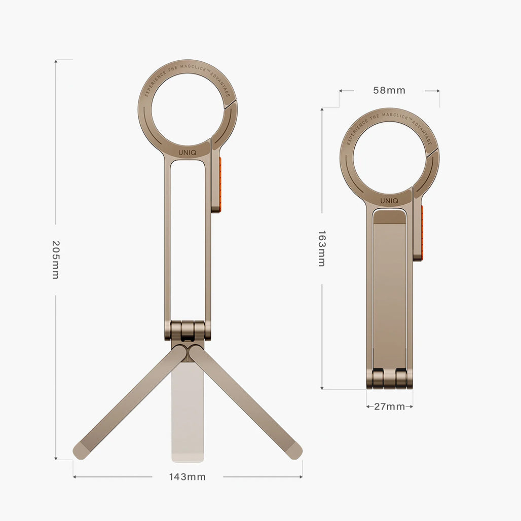 A Photo Of Uniq Arcus Aluminium Magnetic Carabiner Phone Tripod with MagClick Attachment