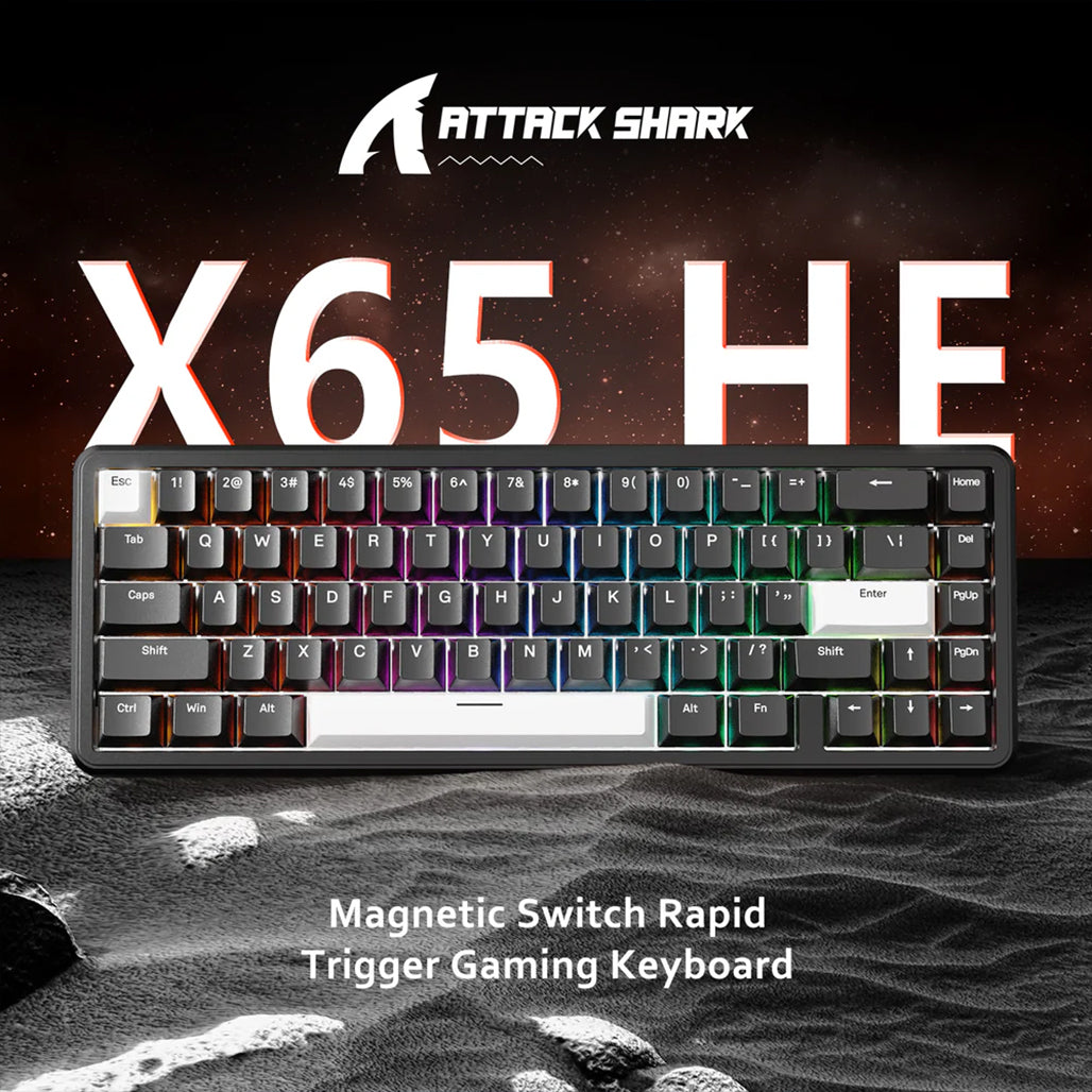 A Photo Of Attack Shark X65 HE Magnetic Switch Rapid Trigger Keyboard