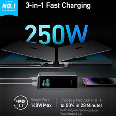 A Photo Of Anker Prime 27,650mAh 250W Power Bank with 100W Charging Base – Ultra-Fast PD 3.1 Portable Charger for Laptops, Phones & More