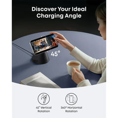A Photo Of Anker MagGo 3-in-1 Wireless Charging Station with 15W MagSafe - B25M4G11